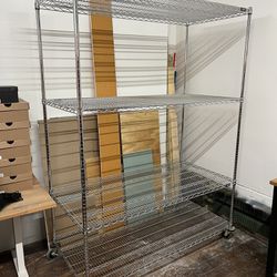 Chrome Wire Shelving 30” X 60” X 72” With Wheels
