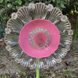 Yard Art ( Glass Flowers) 