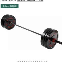 ETHOS 205 lb. Olympic Rubber Bumper Plate Set 
