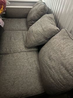 Gray L shaped couch