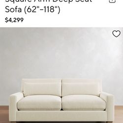 Pottery barn, ..PB Comfort Modern Square Arm Deep Seat Sofa