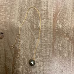 Pearl Necklace, Gold Fill on Sterling Silver 18”