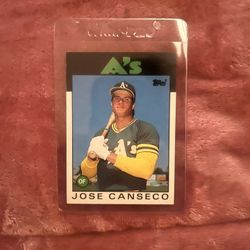 Topps Traded Jose Canseco 1986 Rookie Baseball Card Oakland As