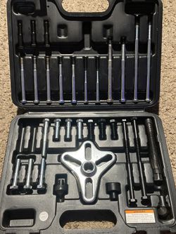 Bolt Type Wheel Puller Set - Remove Pulleys, Balancers and Other Wheels with Hard Case
