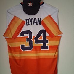 Nolan Ryan Throwback Jersey And Cap