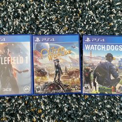 Three PS4 Games (comparable with PS5)