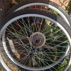 Bmx Bike With Parts And Mountain Bike Rims And Tire