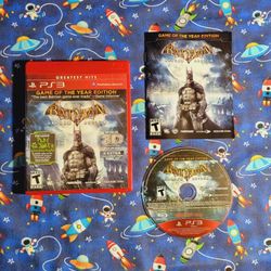 Batman Arkham Asylum Sony Playstation 3 PS3 Game Disc Case Artwork & Manual Complete CIB 