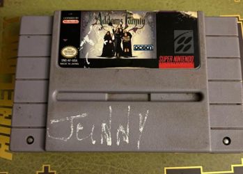 The Addams Family SNES Cartridge