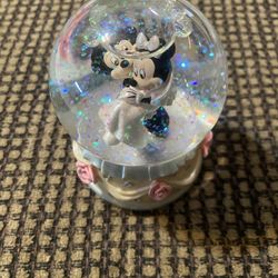 Mickey And Mini Wedding Themed Snow Globe - Authentic 