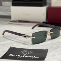 Cartier Blue Woods Black Tint Gold 