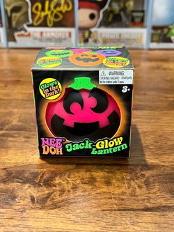 100% Authentic Schylling Needoh Pink Jack Glow Lantern Halloween Squishy