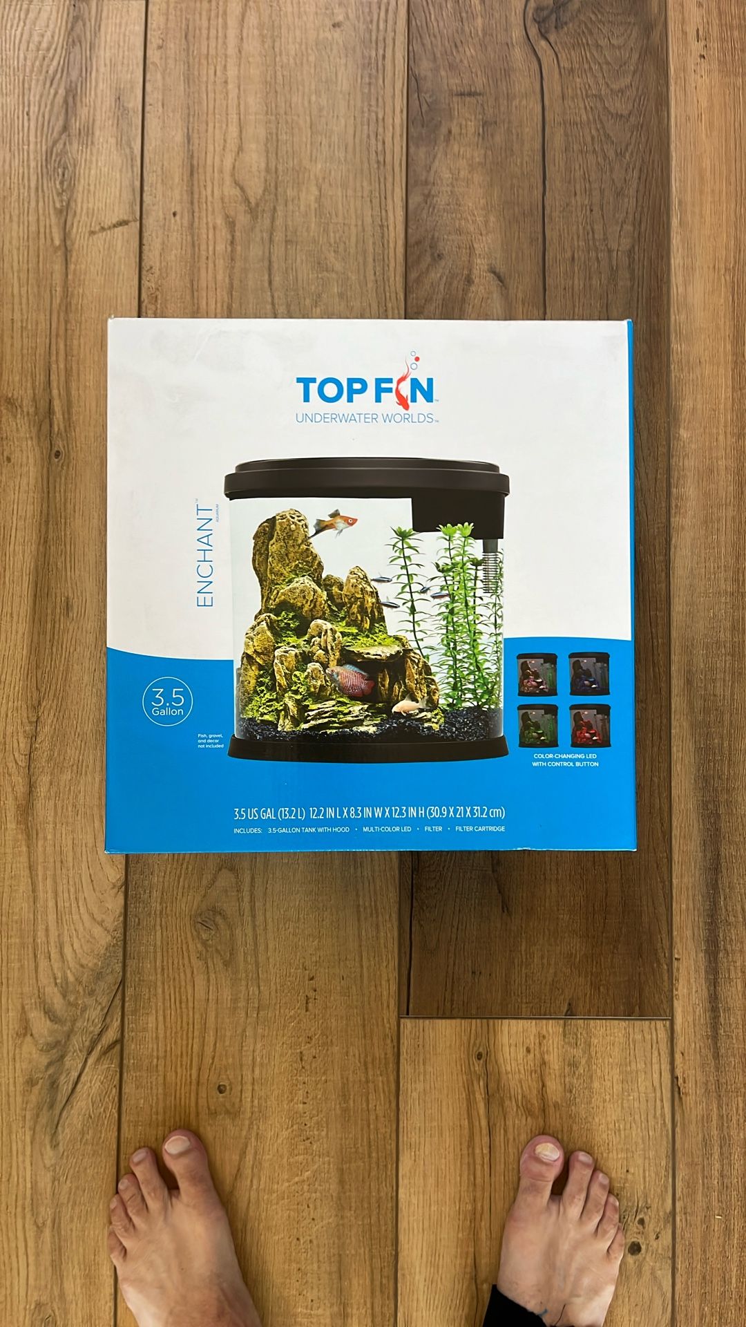 Top Fin Aquarium 3.5 Gallon Fish Tank