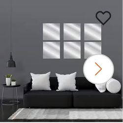 Frameless Square Plain Mirror 