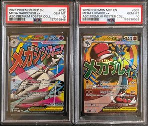 PSA 10 Mega Gardevoir & Lucario ex Pokemon Cards