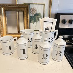 Two’s Company Apothecary Jars, Pitchers, Placemats