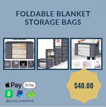 Foldable Blanket Storage Bags