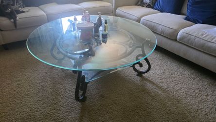 Glass center table