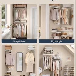 New Closet System, Closet Insert Organizer, 2-4 ft, Adjustable Metal Shelving Unit FREE 🎁 with purc