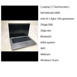 ( Laptop ) ( Touchscreen ) Dell Latitude 5440 Intel i5 1.3ghz 13th Generation Series 32gb Ram 256gb SSD Windows 10 Pro Webcam