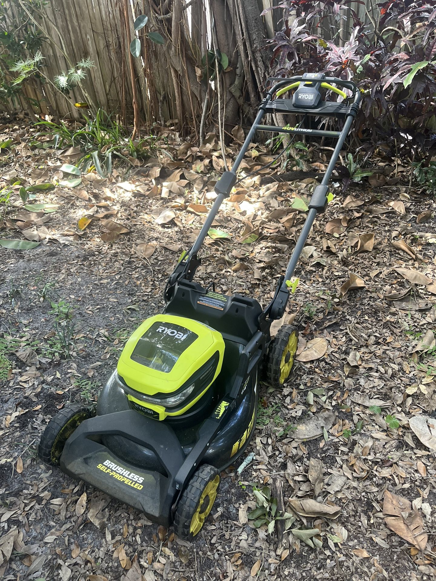 Ryobi brushless 21” lawn mower and leaf blower