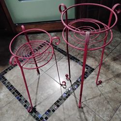 2 Metal Plant Stands 
