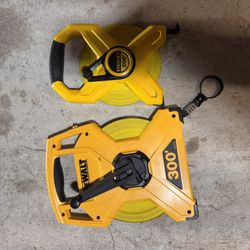 Dewalt 300’ And Stanley 200’ Measuring Tape 