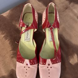 Red And Pink Italian Heels 