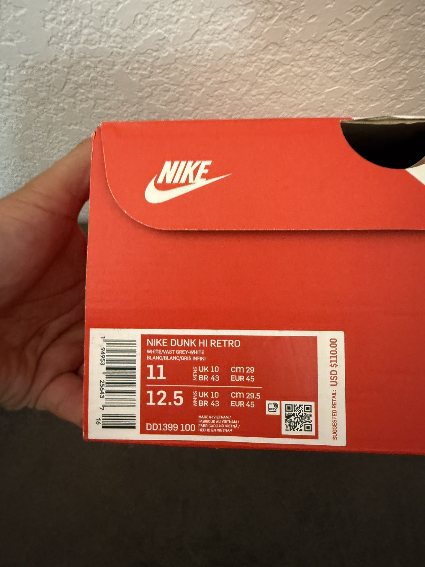 Nike Dunk Hi Retro Size 11