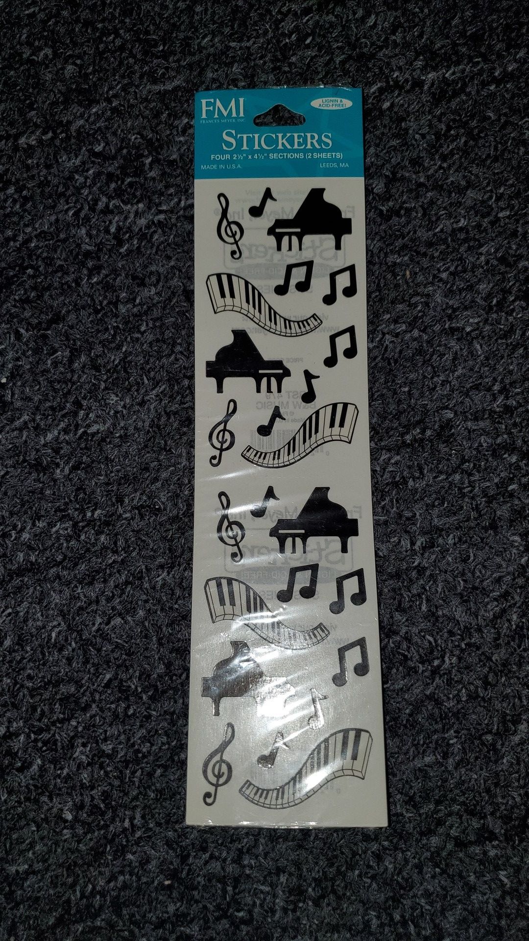 2 sheets of STICKERS for a pianist