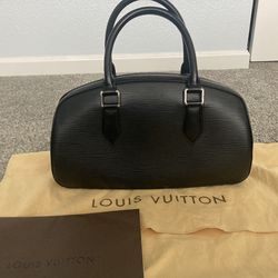 Preowned Louis Vuitton Jasmin Epi Noir  Bag Purse Silver Hardware