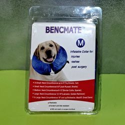 Bencmate Inflatable Dog Collar M 8-12" Washable Scratch Bite Resistant Injuries