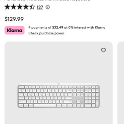 Logitech MS Keys S for Mac - in box - never used