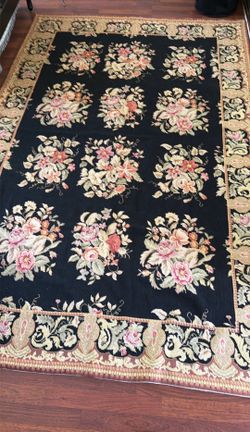 Tapestry rug carpet $125 firm 68”x110”