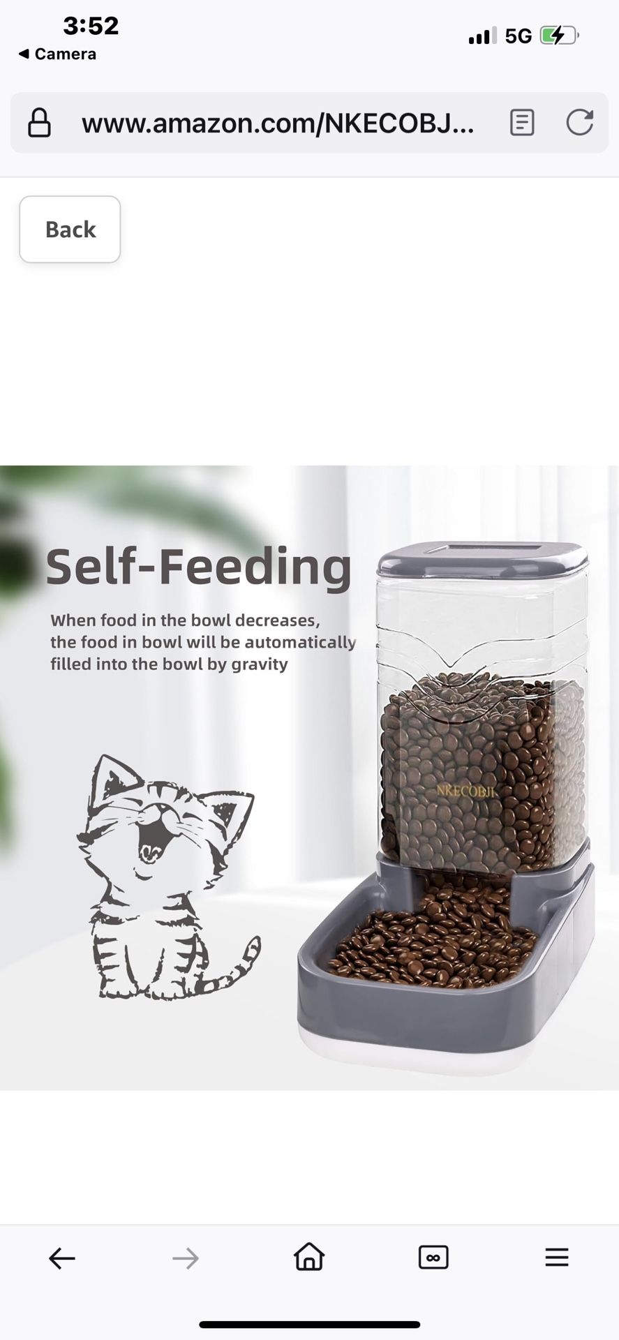 Automatic Pets Feeder and Water Dispenser Set,Gravity Food Feeder and Waterer Set with Pet Food Bowl, Easily Clean Self Feeding for Small Large Pets D