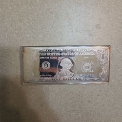1999 $1 Denomination 4 Oz 999 Silver Bar. Rare 
