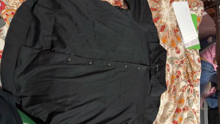 XL black button up