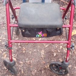 Easy Push Walker With Compartment That Holds Purse Or Or Drinks Or Something Underneath Great Brakes Works Great Nice Seats Cushion