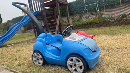 Step2 Whisper Ride Blue Push Car / Toddler Stroller Wagon