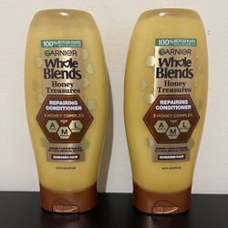 2Pack Garnier Whole Blends Honey Treasures Repairing Conditioner with Royal Jelly Honey, 12.5 fl oz