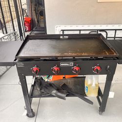 4 Burner Griddle BBQ Grill