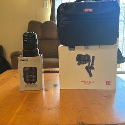 EF 85mm F1.4L is usan  With Weevil 2 Combo Gimbal 