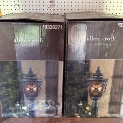 New post light fixtures(2) pole not included
