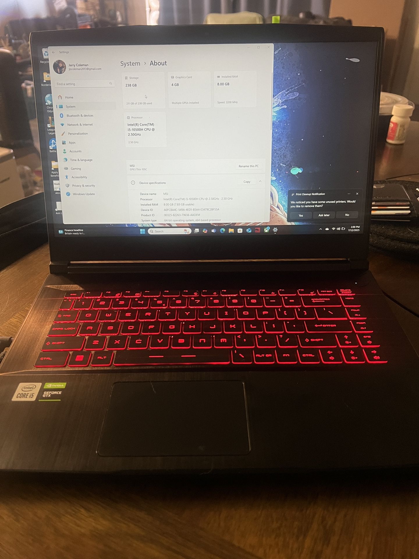 MSI Gaming Laptop