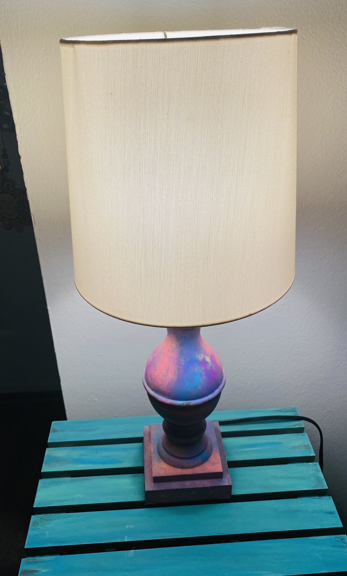 Hand Painted Lamp~One Of A Kind. 