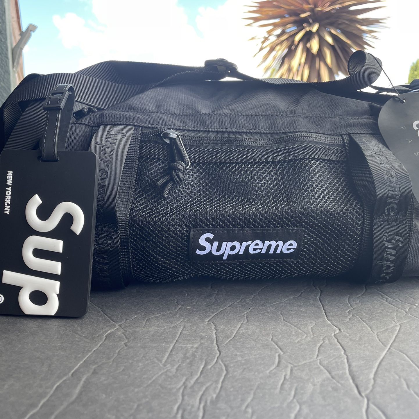 Black Supreme Mini Duffel With Luggage Tag for Sale in San Diego