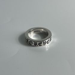 Chrome Hearts Forever Ring Size 9 Sterling Silver