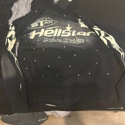 black Hellstar hoodie and Sweats