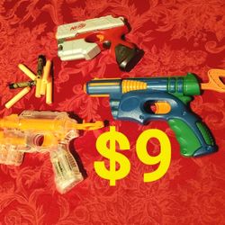 3 Nerf Toy Guns
