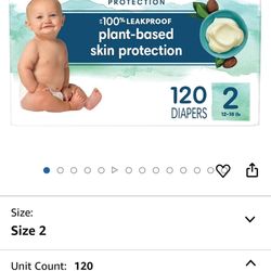 Pampers Pure Protection Diapers, size 2(120 count)